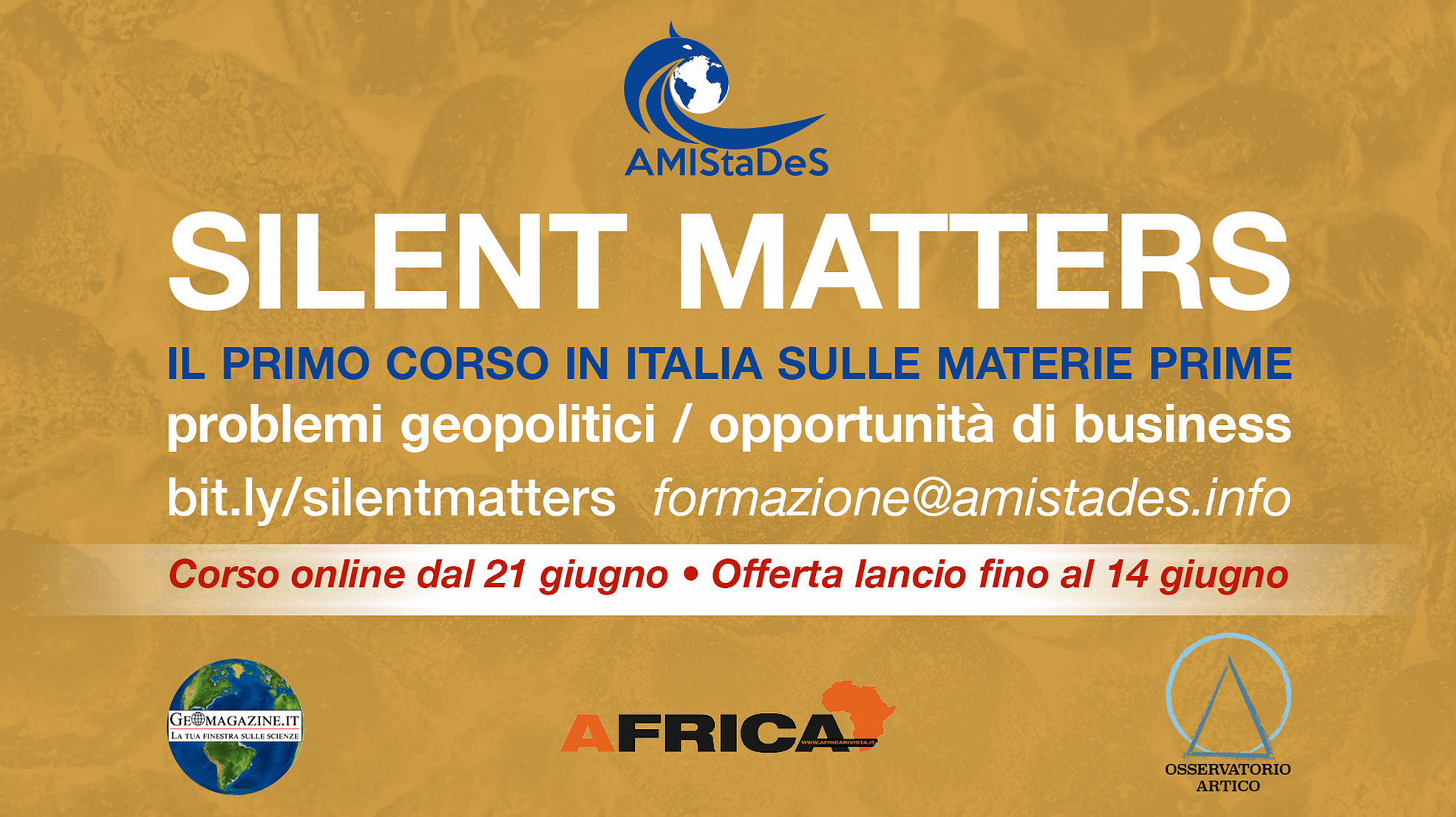 Corso Online Silent Matters: Problemi geopolitici e Opportunità di Business